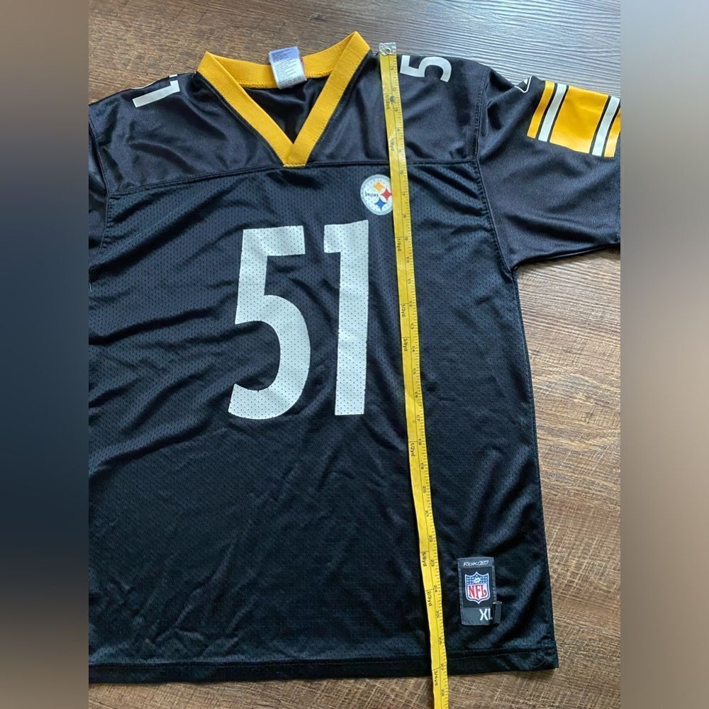Pittsburgh Steelers Jersey Reebok NFL Players James Farrior #51 women’s M EUC - Picture 12 of 13